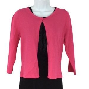 Coldwater Creek Fuchsia 3/4 Sleeve Cardigan Sz S